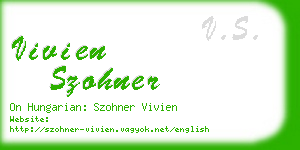 vivien szohner business card